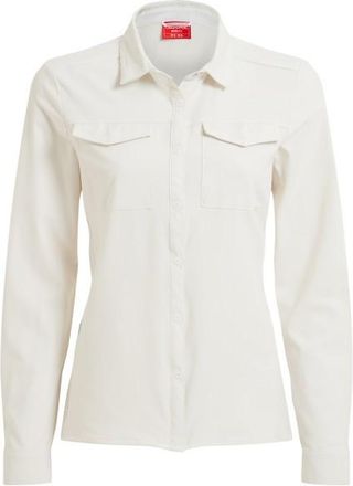 Craghoppers Nosilife Pro Langarm Bluse V Bluse für Damen | weiß