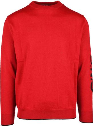Costume National C N C maglia - Heren - Ronde hals truien - Rood - XL - Wol - Truien & Vesten