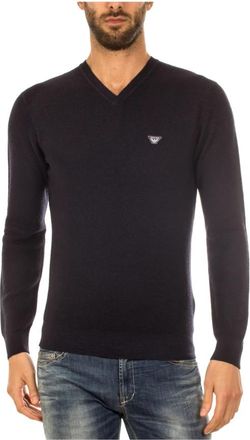 Armani Jeans V-hals Truien - Heren - V-hals truien - Blauw - 2XL - Truien & Vesten