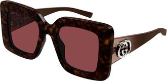 Gucci GG2025S 002 Womens Sunglasses Tortoiseshell Size 49 - Free RX Lenses - Free RX Lenses
