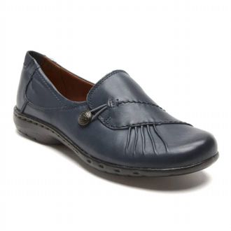 Cobb Hill Womens Paulette Slip On - Wide In Navy