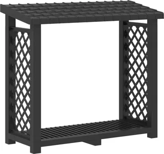 vidaXL Estante Para Le&ntilde;a 114 X 46 X 101 Cm Pp Gris Antracita Vidaxl