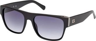 Guess Vierkante Plastic Zonnebril - Heren - Zonnebrillen - Zwart - 58 MM - Accessoires