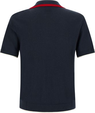 Casablanca Merino Wool Polo Shirt - Navy