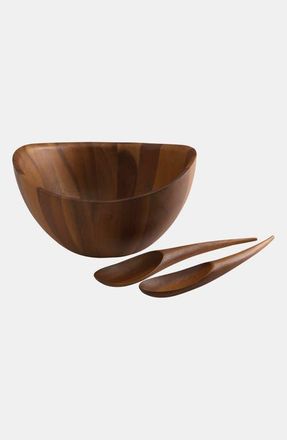 Nambé Harmony Three Piece Salad Set in Brown at Nordstrom