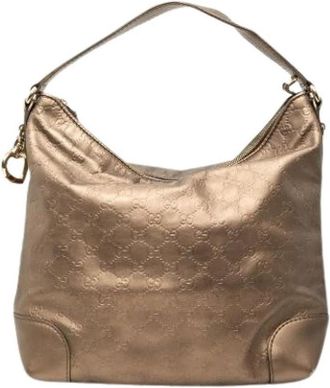 Gucci Pre-owned Shoulder Bag - Dames - Vintage Schoudertas - Bruin - ONE Size - Leer - Vintage