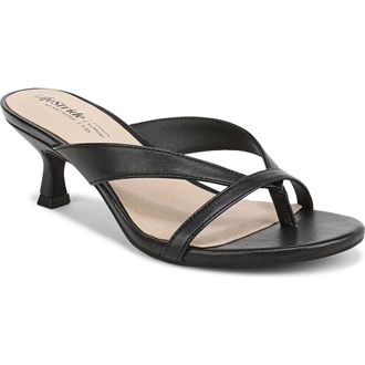 Life Stride Navine Kitten Heel Flip Flop in Black at Nordstrom, Size 8.5