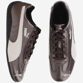 Puma Unisex Sneakers Speedcat Metallic Brown Fabric And Rubber Trainers