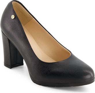 Andrea Womens Almond Toe Pumps In Black