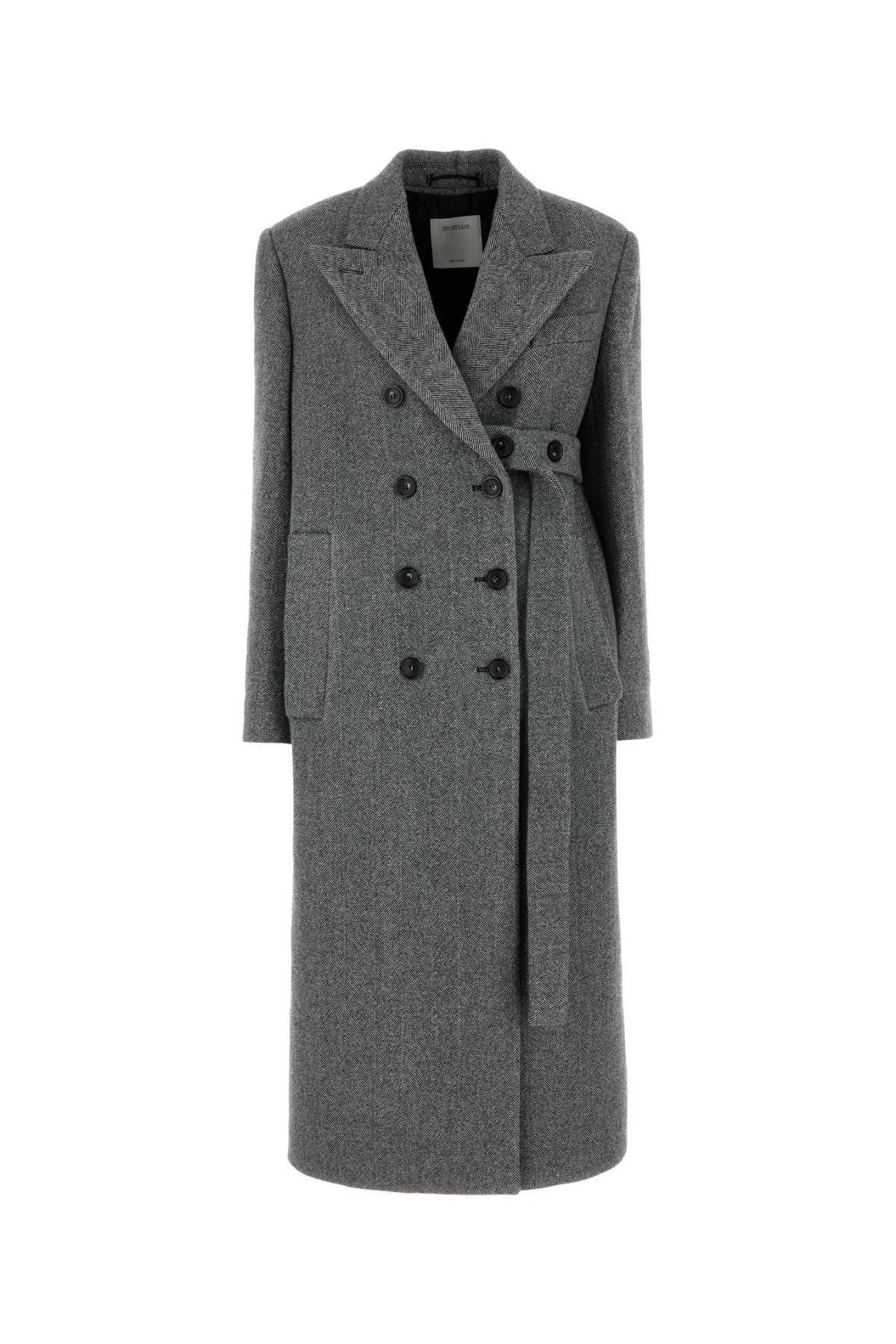 コート SPORTMAX Women Coats 2512011031013 Black Sportmax Belted Coat | Black | FARFETCH