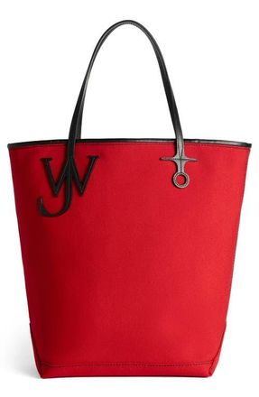 J.W.Anderson Tall Anchor Canvas Tote in Red/Black at Nordstrom