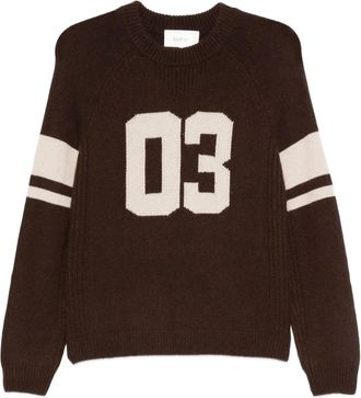 BA&SH Maglione con ricamo - Marrone