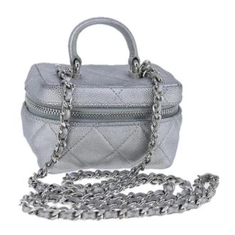 Chanel Tweedehands leren handtassen - Dames - Vintage Handtas - Grijs - ONE Size - Vintage