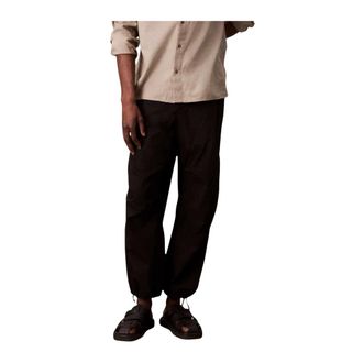 Calvin Klein Jeans Sweatpants, male, Black, Size: 2XL Cotton Nylon Blend Trousers