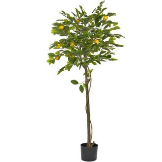 Beliani Beliani - Planta Artificial En Maceta Para Interior Decoraci&oacute;n De Pl&aacute;stico C&iacute;tricos 165 Cm Lemon Tree