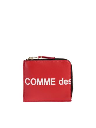 Comme Des Gar&ccedil;ons Huge Logo coin purse in red