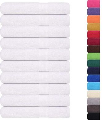 vidaXL Toallas de sauna 10 uds 100% algodón blanco 80x200 cm 360 gsm Vidaxl