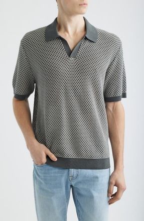 Madewell Johnny Collar Sweater Polo in Stormy Spruce at Nordstrom, Size Xx-Large