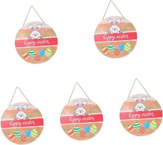 OEM Juego De 5 Piezas Para Colgar En La Puerta De Pascua: Letrero De Bienvenida Para La Puerta Principal