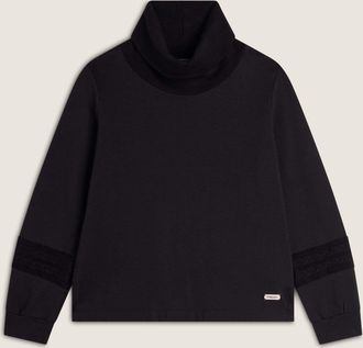 Freddy Sweatshirt FREDDY Pullover F4WLARA, Damen, Gr. L, schwarz, Obermaterial: 52% Baumwolle CO. 20% Modal CMD. 13% Viskose CV. 7% Polyester PES. 5% Polyami