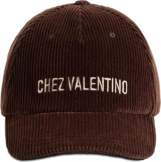 Valentino Garavani Cappello da baseball con ricamo - Marrone