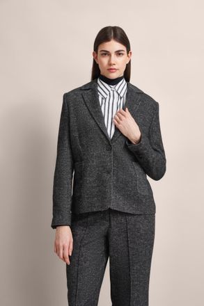 Bugatti Kurzblazer BUGATTI, Damen, Gr. 34, schwarz, 50% Polyester, 30% Wolle, 10% Polyacryl, 5% Baumwolle, 5% sonstige Fasern, unifarben, normal, Blazer Kurzb