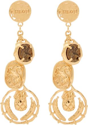 Chlo&eacute; The Chlo&eacute; Medals Drop Earrings - Gold - One Size