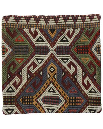 Pasargad Home Vintage Turkish Kilim Wool Pillow Case