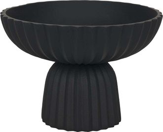 Mercana Ciaran Smooth Fluted Matte Metal Decorative Bowl