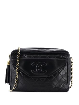 Chanel Front Pocket Camera Bag Quilted Lambskin Medium shoulder bag - Nero