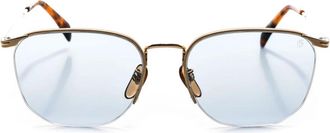 Eyewear by David Beckham Vierkante Metalen Zonnebril - Heren - Zonnebrillen - Geel - ONE Size - Accessoires