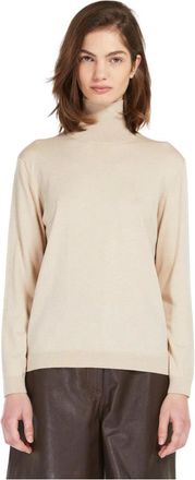 Max Mara Truien & Vesten, Dames, Beige, L, Kiku Turtleneck
