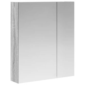 vidaXL Armario Con Espejo De Ba&ntilde;o Gris Sonoma 60 X 14,5 X 70 Cm Vidaxl