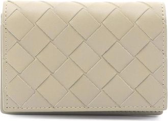 Bottega Veneta Pre-owned Wallets, female, Beige, Size: ONE SIZE Pre-owned Small Leather Wallet