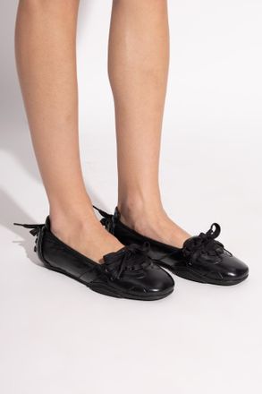 Acne Studios Leather Ballet Flats, Womens, Black