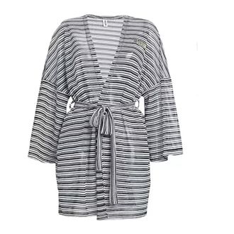 Moschino Maxi Cardigan a Righe - Dames - Vesten - Veelkleurig - S - Leer - Truien & Vesten