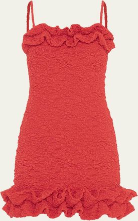 PatBo Papillon Jacquard Flutter Mini Dress