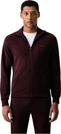 Lacoste Sweatshirt met rits van dubbelzijdig jersey - Heren - Vesten met rits - Bruin - 2XL - Katoen - Hoodies & sweatvesten