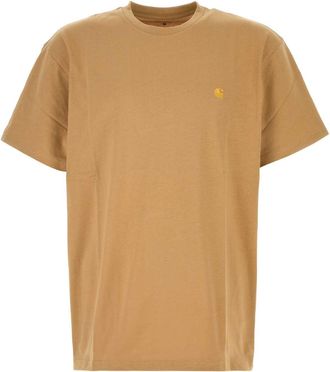 Carhartt Work in Progress Carhartt Wip Camel Cotton S/S Chase T Shirt