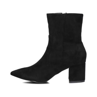 Omoda Schoenen, Dames, Zwart, 40 EU, Leer, Elegante Zwarte Enkellaarzen 0591-2