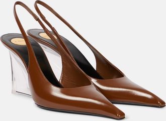 Saint Laurent Pumps Miller 80 in pelle con zeppa