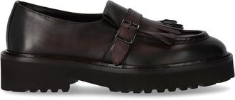 Doucal's Deco Dark Brown Loafer With Fringe