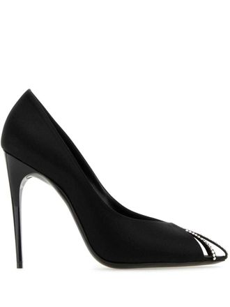 Saint Laurent Martinique 110mm satijnen pumps - Zwart