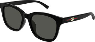 Gucci GG1984SK Asian Fit 001 Womens Sunglasses Black Size 55 - Free RX Lenses - Free RX Lenses