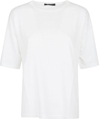 Aragona Linen-Blend Textured Round Neck T-Shirt