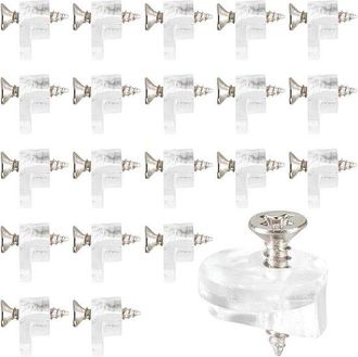 No Brand Kit De Clips Para Sujetar Cristales - 20 Clips De Pl&aacute;stico Para Cristales De Ventanas Y Puertas De 13 Mm De Di&aacute;metro