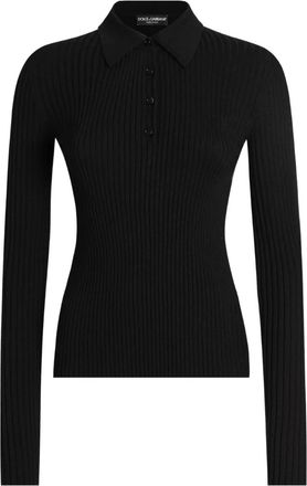 Dolce & Gabbana floral-print sweater - women - Virgin Wool/Spandex/Elastane/Polyamide - 36 - Black