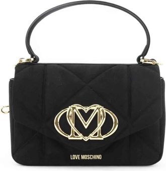 Love Moschino Quilted Zachte Stoffen Handtas - Dames - Handtassen - Zwart - ONE Size - Tassen