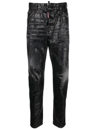 Dsquared2 coated-finish slim-fit jeans - Zwart