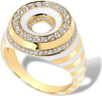 State Property 18K yellow gold Akita diamond ring